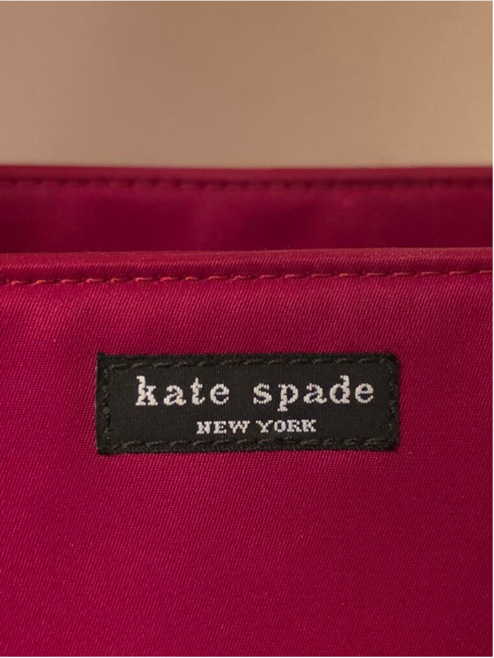 Kate Spade Sam Classic Nylon Top Handle Tote Deep Red Vintage 90s - Picture 2 of 9